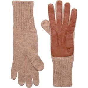 NWT Frye Leather Patch Knit Gloves